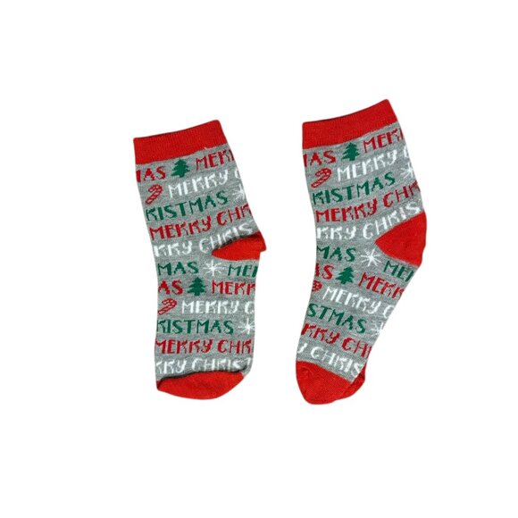 Christmas Socks Bundle – Festive Red, Green & “Merry Christmas” Designs - Picture 3 of 4